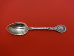 Medallion Coin by Kidney & Johnson Coin Silver Ice Cream Spoon with Lines 5 3/4"