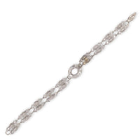 10k White and Yellow Gold Art Deco Filigree Bracelet 6.75" Jewelry (#J6740)