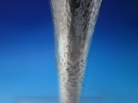 Arts & Crafts Hand Hammered 900 Silver Candlestick 7 1/2" Monogram R (#6141)