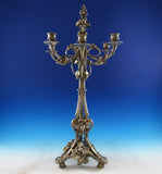 Christofle Silverplate Candelabra w/Fruit Motif Very Heavy 24 1/4" x 12" (#7507)