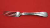 Lap Over Edge Acid Etched By Tiffany Sterling Regular Fork w/ bird on branch  7"