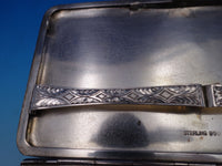 Bright-Cut .950 Silver Cigarette Case 6" x 3 1/8" 6 ozt. (#8285) Fabulous!