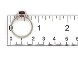 Platinum 2.34 Carat Genuine Natural Spessartine Garnet and Diamond Ring (#J7616)