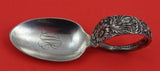 Repousse by Kirk Sterling Silver Baby Spoon Bent Handle Mono in Bowl Orig 3 1/4"