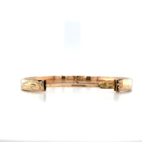 14k Yellow Gold Hinged Baby Bangle Bracelet Dated 1918 Jewelry (#J5970)