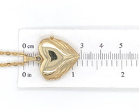 14k Yellow Gold Heart Locket with Cable Chain 18.5" and Toggle Clasp (#J7184)