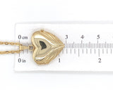 14k Yellow Gold Heart Locket with Cable Chain 18.5" and Toggle Clasp (#J7184)