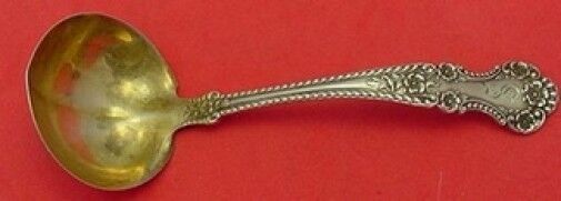 Cambridge by Gorham Sterling Silver Sauce Ladle Wide Bowl Gold Washed 5"