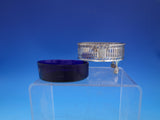 Georgian English Sterling Silver Salt Cellar Master w/Cobalt Glass Liner (#6937)