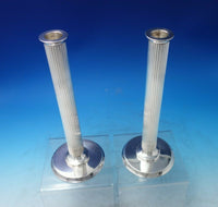 Bernadotte by Georg Jensen Sterling Silver Candlestick Pair #855B 10" x 4" #6303