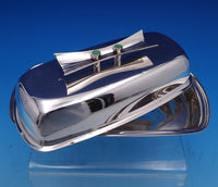 Towle Mid-Century Modern Sterling Silver Butter Dish Covered w/ Accents (#8056)