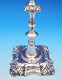 English Georgian Sterling Silver Candlestick Pair 9 1/4" 35.4 ozt. TW (#8975)