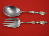 Silver Swirl By Wallace Sterling Silver Salad Serving Set AS 9"