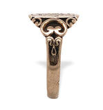 Victorian 9k Gold Signet Ring with "F" Monogram Size 6.75 Jewelry (#J7276)