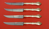 Rose Tiara by Gorham Sterling Silver Steak Knife Set 4pc HHWS Custom 9 1/4"