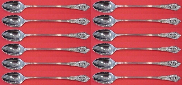 Rose Point by Wallace Sterling Silver Iced Tea Spoon 7 5/8" Set of 12