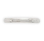 18k White Gold Wedding Band Ring with Faint Chevron Design Size 6.5 (#J6646)