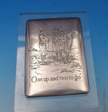 William Kerr Sterling Silver Cigarette Case GW Interior Engraved 3 Golfers #8330