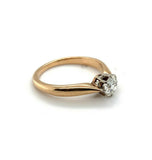 14k Gold Antique 1/2 Carat European Cut Genuine Natural Diamond Ring (#J5352)