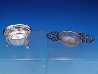 A. Chick and Sons Ltd English Estate Sterling Silver Tea Strainer 2pc (#8327)