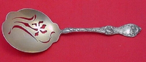 Les Cinq Fleurs by Reed & Barton Sterling Fried Oyster Server Goldwashed 7 5/8"
