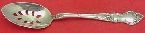 Meadow Rose by Wallace Sterling Silver Pierced Serving Spoon Custom Made 8 1/4"