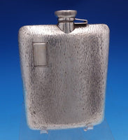 Sterling Silver Flask with Bark Design 7/16 Pint 5 3/4" x 4" 6.1 ozt. (#8282)