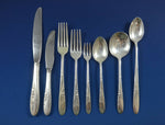 Rose Spray by Easterling Sterling Silver Flatware Set For 8 Service 72 Pieces