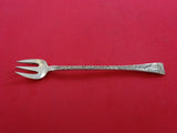 Lap Over Acid Etched by Tiffany Sterling Silver Cocktail Fork Crown Volute 6"