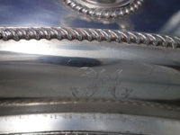 Gadroon English Silverplate Pair of Vegetable Warming Pans Vintage (#6114)