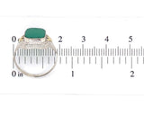10k White Gold Filigree Ring with Genuine Natural Green Onyx w/ Accents (#J6598)