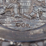 Dutch .833 Silver Ash Tray w/Pierced Rim and Figural Scene 3 3/4" x 1/2" (#4259)