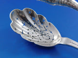 Lap Over Edge Acid Etched by Tiffany Sterling Ice Tong Large Claw w/ Flowers