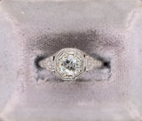 14k White Gold Filigree 3/4 Carat Genuine Natural Diamond Ring (#J5421)