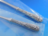 Repousse by Kirk Sterling Silver Salad Serving Set Pierced Custom Made 10 7/8"