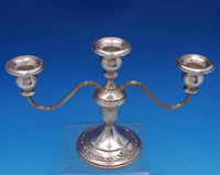 Damask Rose by Oneida Sterling Silver Candelabra Pair 3-Light #38 (#8076)