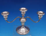 Damask Rose by Oneida Sterling Silver Candelabra Pair 3-Light #38 (#8076)