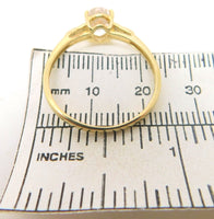 10k Yellow Gold Peach Genuine Natural Morganite and Diamond Ring (#J3856)