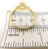 10k Yellow Gold Peach Genuine Natural Morganite and Diamond Ring (#J3856)