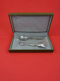 Folletto (Fairy) by Christofle Silverplate Child Dinner Set 2-pc original box 5"