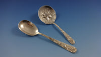 Repousse by Kirk Sterling Silver Flatware Set For 8 Service 66 Pieces