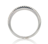 14k Thin White Gold .20cttw Genuine Natural Diamond Wedding Band Size 6.5 #J6905