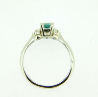 14k Gold .62ct Green Genuine Natural Tourmaline Ring with Diamonds (#J4355)