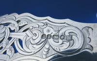Martin Hall and Co English Sterling Silver Fish Serving Set 2pc Pierced Serpent