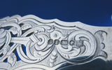 Martin Hall and Co English Sterling Silver Fish Serving Set 2pc Pierced Serpent