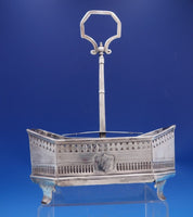 English Georgian Sterling Silver Cruet Set 7pc w/ Stand Pierced Footed (#6997)