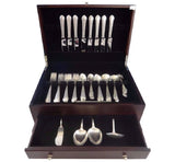 Chased Romantique by Alvin Sterling Silver Flatware Set For 8 Service 68 Pieces