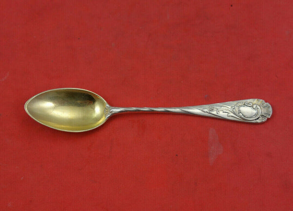 Rocaille by Gebrüder Reiner German 800 Silver Demitasse Spoon Gold-washed 4 1/4"