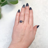 Art Deco 18k Gold .68ct Genuine Natural Sapphire Ring Hand Engraved (#J7568)