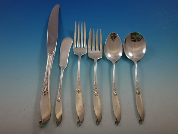 Wishing Star by Wallace Sterling Silver Flatware Set for 12 Service 80 pieces